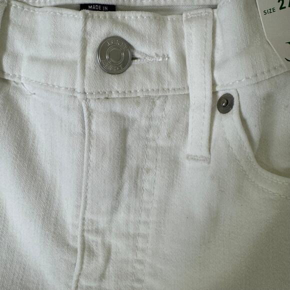 J Crew 9" Demi Boot Crop White Wash Denim Jeans US Women's 27 New - Picture 8 of 10